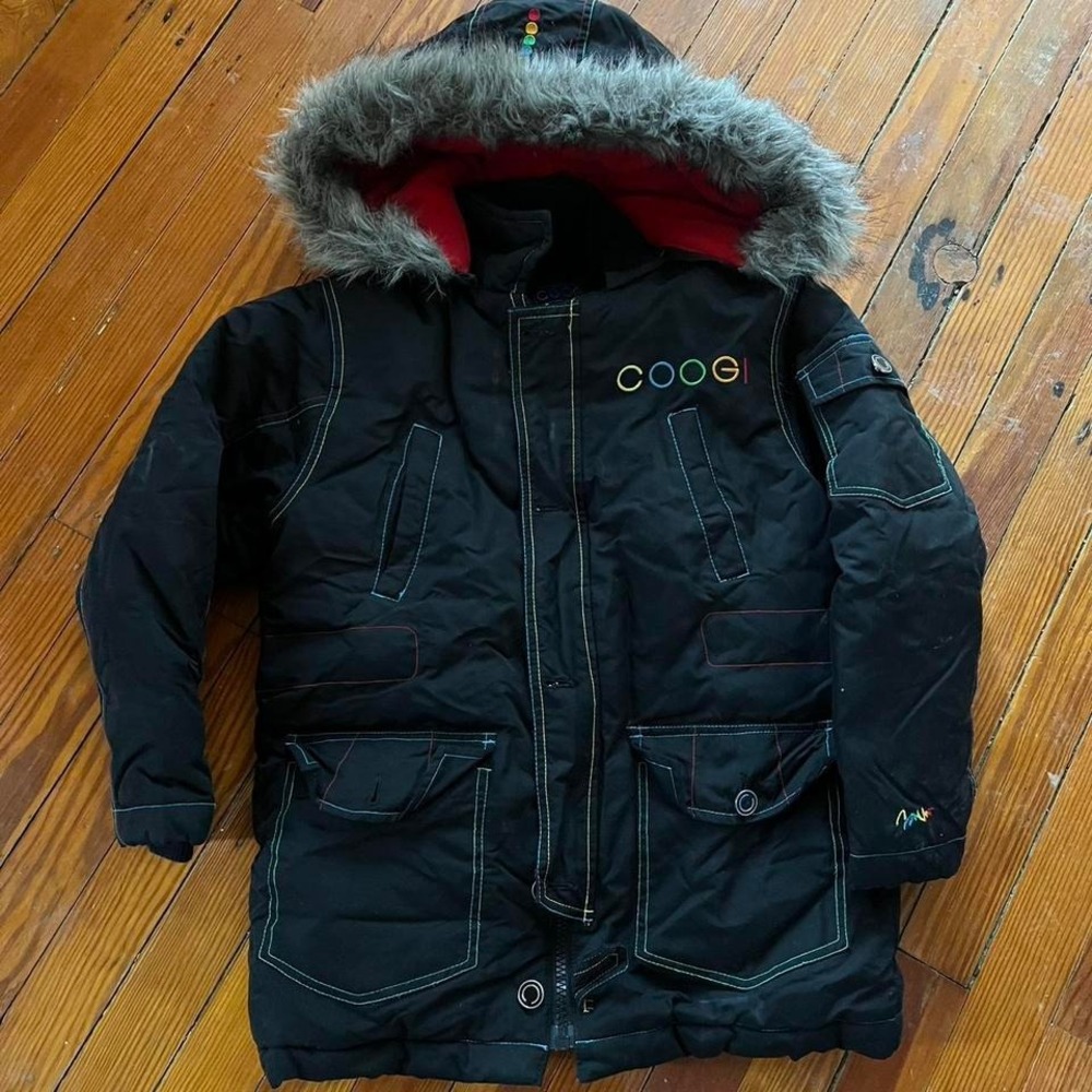 Y2K 2000s Coogi Fur Lined Puffer Jacket size S-M